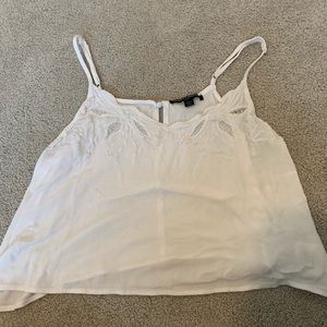 brandy melville white tank top with lace